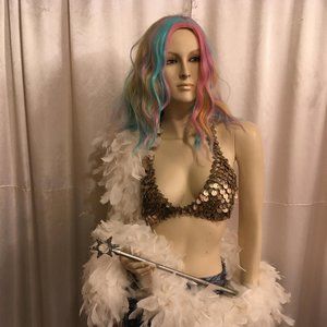 RARE vintage real chain mill custom made halter top